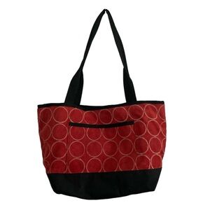 Sally Spicer Brick Red Faux Suede Signature Tote